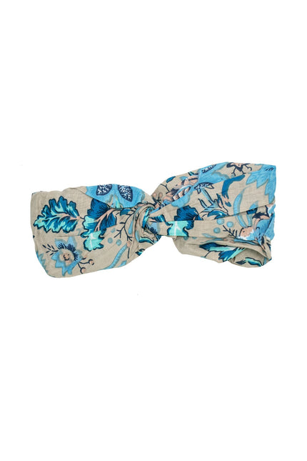 Indigo Lotus Cotton Hair Scarf