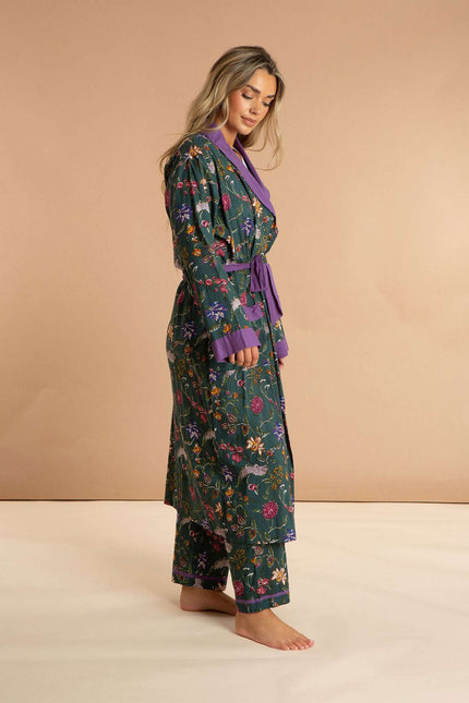 Lavender Fields Women's Floral Cotton Robe