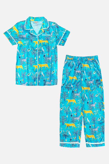 Lomami Leopard Women's Satin Pyjamas