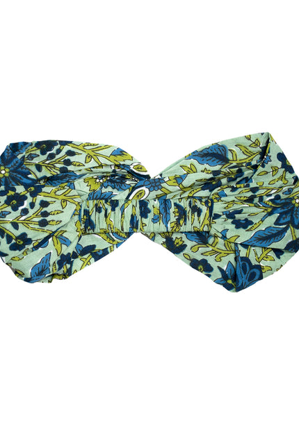 Lime Patchouli Floral Cotton Hair Scarf