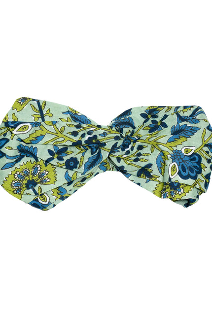 Lime Patchouli Floral Cotton Hair Scarf