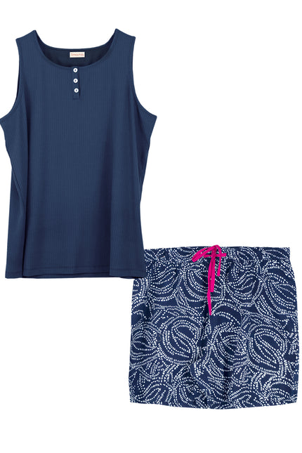 Starry Night Women's Cotton Pyjama Shorts Set