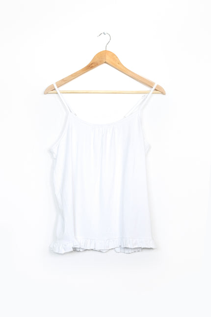 Isla Frilled White Cami
