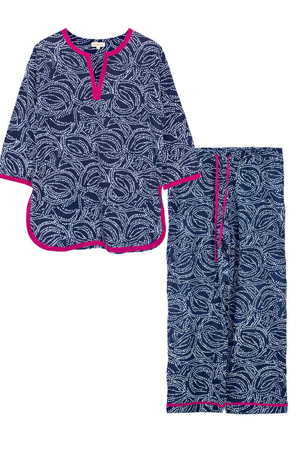 Ladies Cotton Printed Pyjamas - Starry Night
