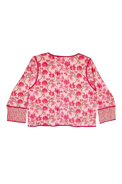 Cherry Blossom Reversible Quilted Cotton Jacket