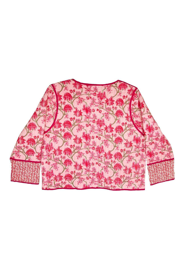 Cherry Blossom Reversible Quilted Cotton Jacket