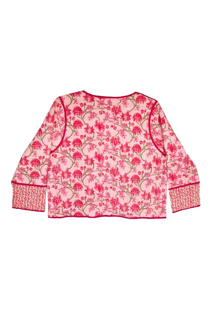 Cherry Blossom Reversible Quilted Cotton Jacket