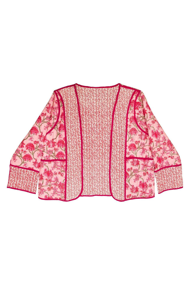 Cherry Blossom Reversible Quilted Cotton Jacket