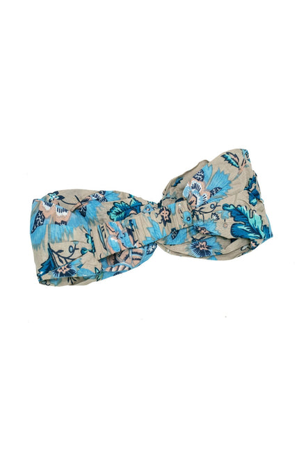 Indigo Lotus Cotton Hair Scarf
