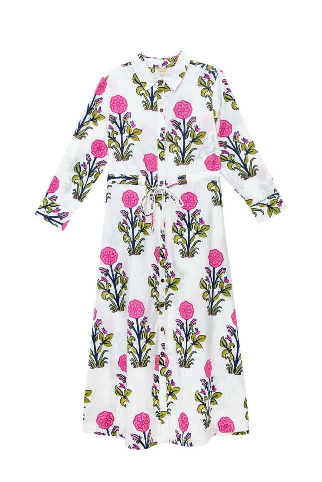 Rosette Bloom Cotton Dress