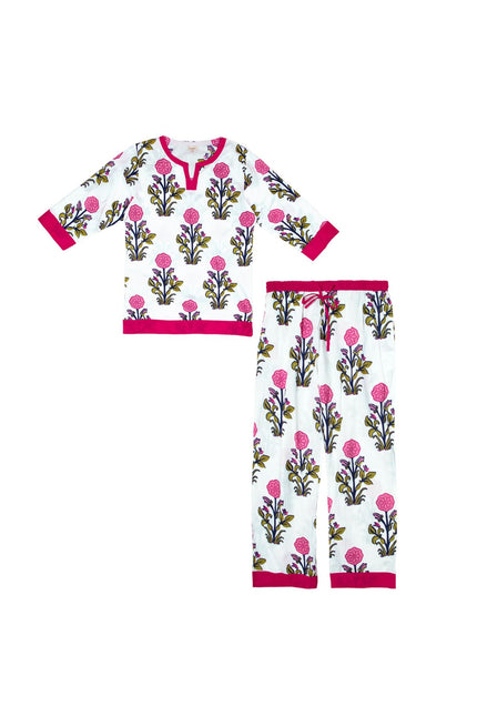 Rosette Bloom Women's Floral Cotton Pyjamas