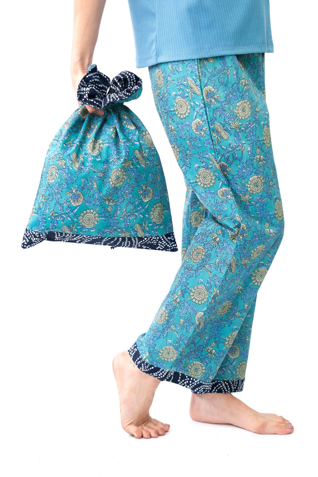 Waterlily Cotton Pyjama Bag