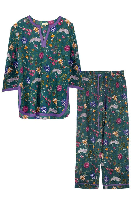 Lavender Fields Women's Floral Cotton Pyjamas