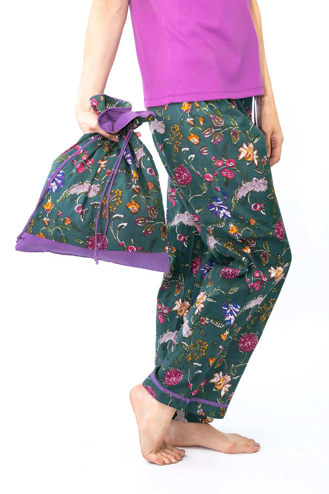 Lavender Fields Cotton Pyjama Bag
