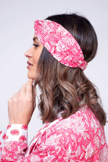 Peony Paisley Floral Cotton Hair Scarf