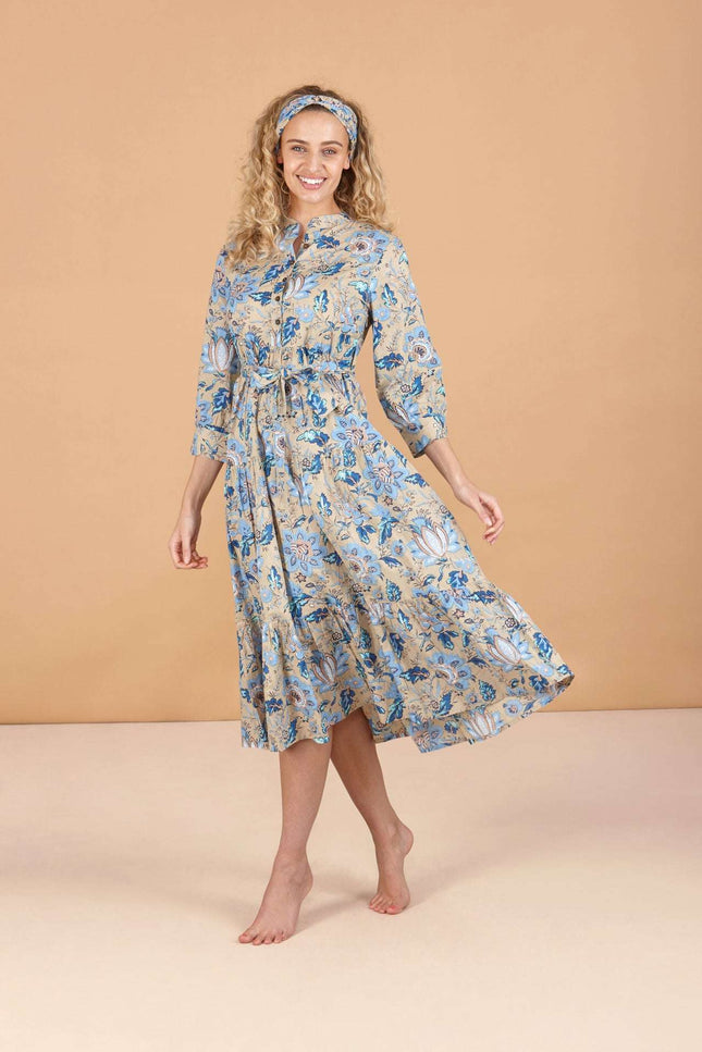 Indigo Lotus Cotton Dress