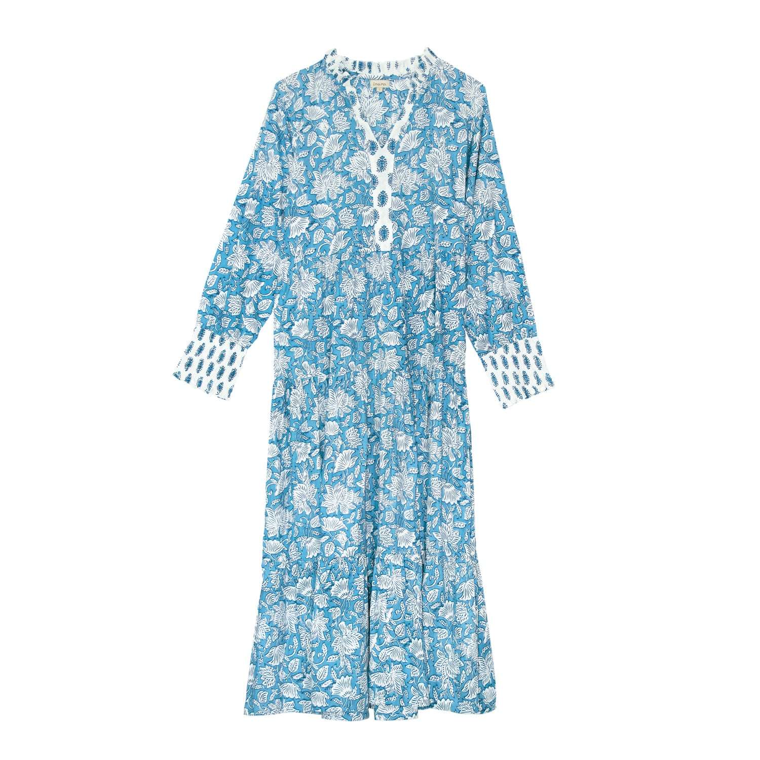 china cotton dress Draw Waist Cotton Dress - Multi, Floral Field