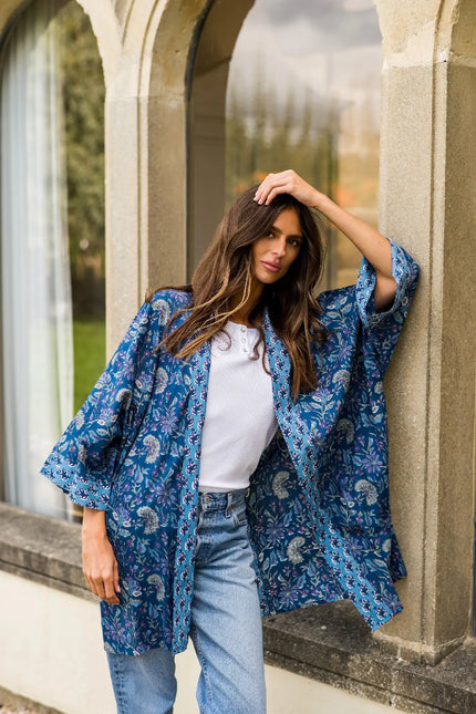 Blue Lagoon Women's Cotton Kimono