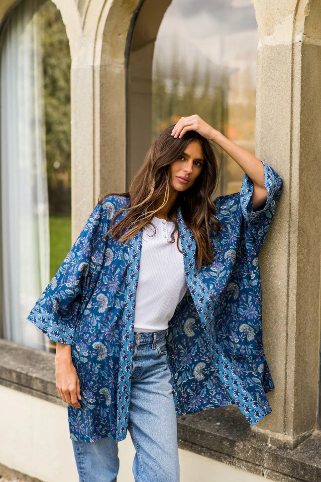 Blue Lagoon Women's Cotton Kimono