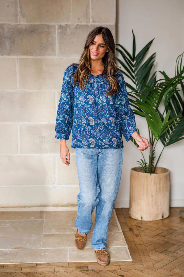 Blue Lagoon Women's Cotton Smock Top