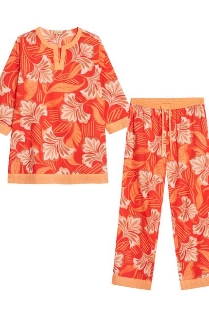Molokai Sunset Women's Floral Cotton Pyjamas