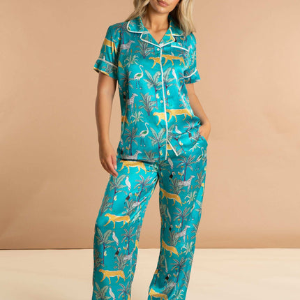 Lomami Leopard Women's Satin Pyjamas