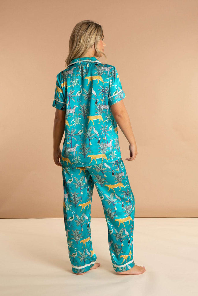 Lomami Leopard Women's Satin Pyjamas