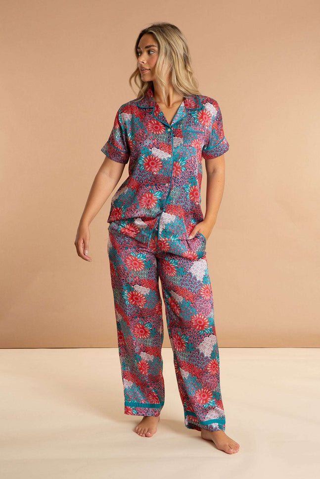 Peacock Women's Satin Pyjamas
