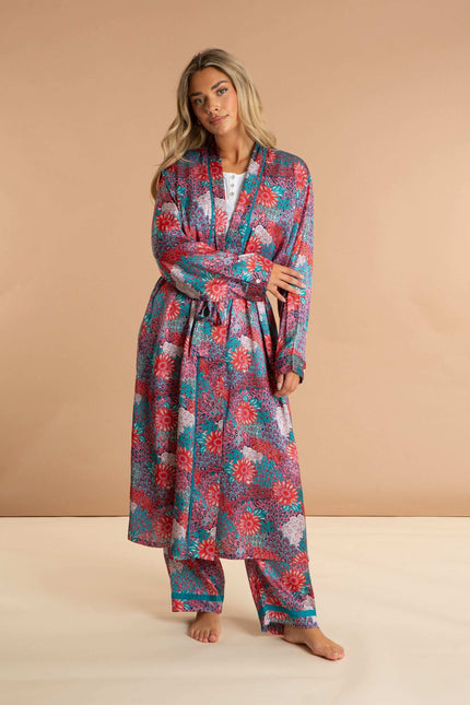 Peacock Women's Satin Robe