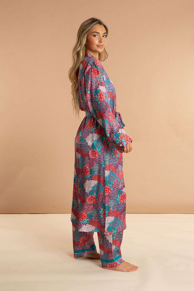 Peacock Women's Satin Robe
