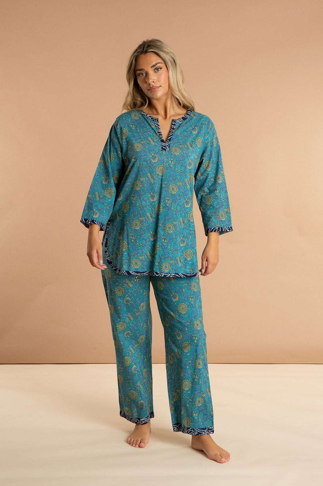 Waterlily Women's Floral Cotton Pyjamas