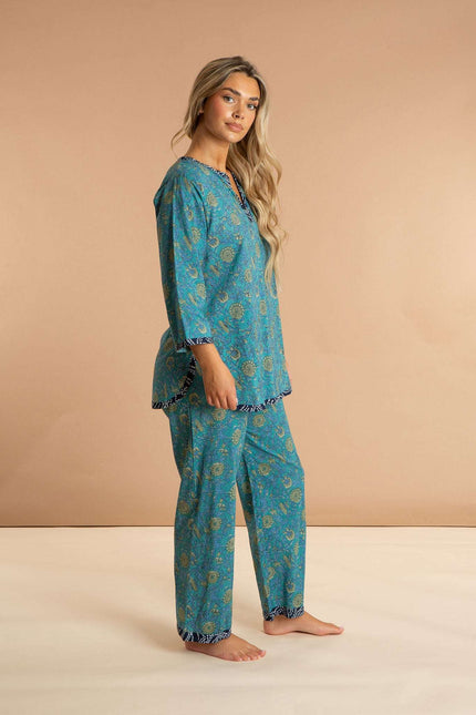 Waterlily Women's Floral Cotton Pyjamas