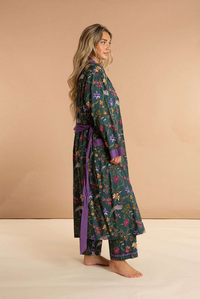 Lavender Fields Women's Floral Cotton Robe