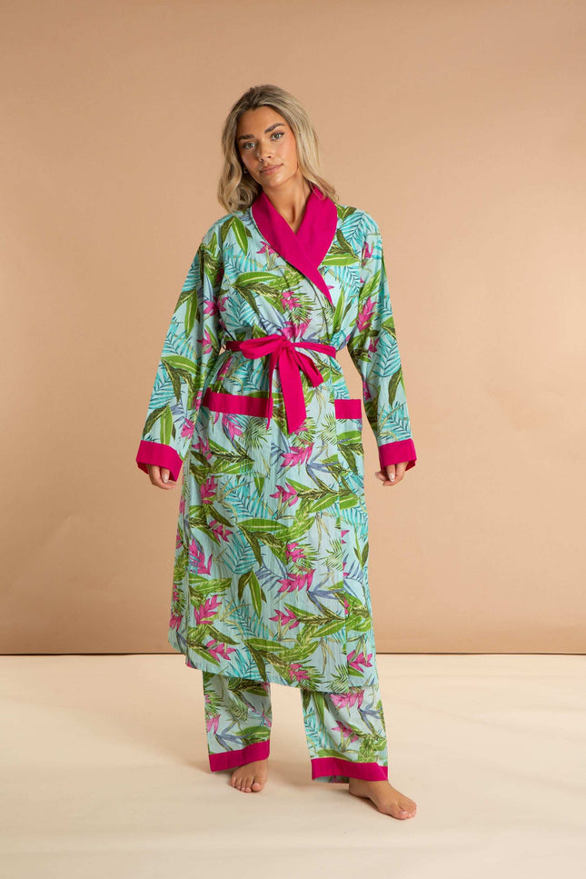 Bali Women's Floral Cotton Robe