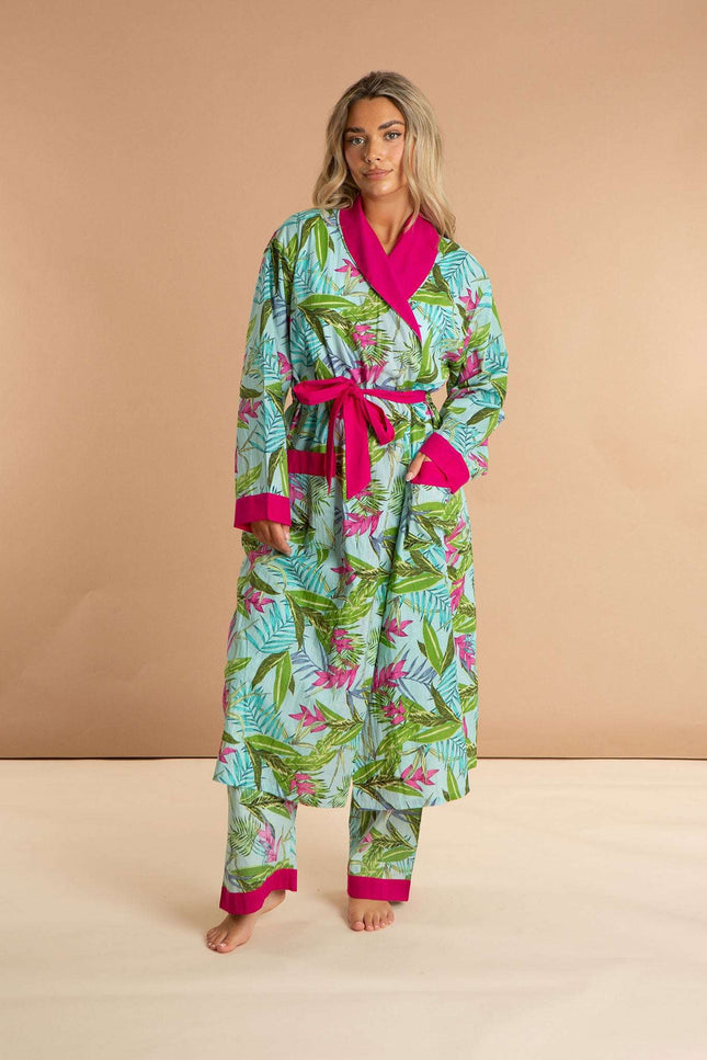 Bali Women's Floral Cotton Robe