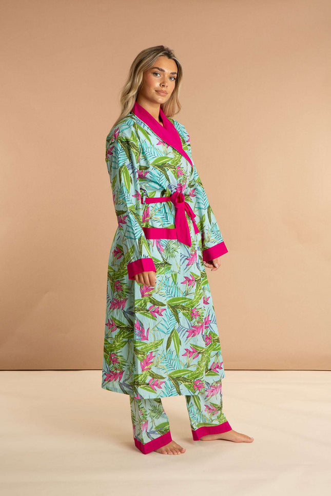 Bali Women's Floral Cotton Robe