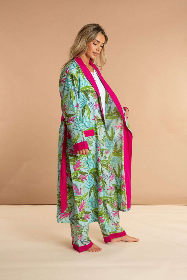 Bali Women's Floral Cotton Robe