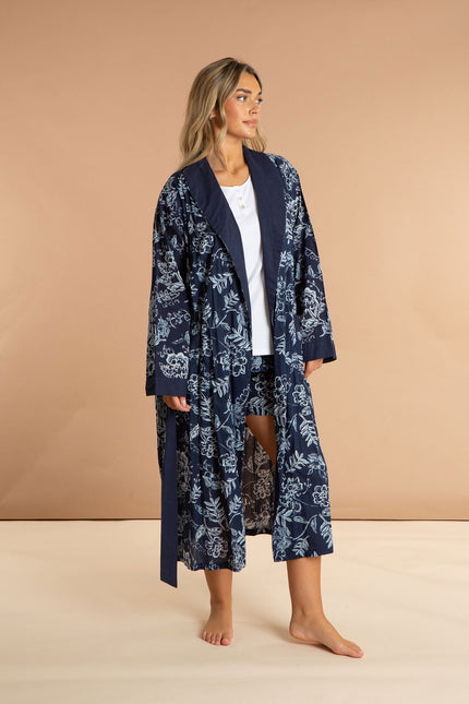 Ladies Cotton Robe - Rain