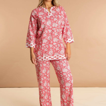 Peony Paisley Women's Floral Cotton Pyjamas