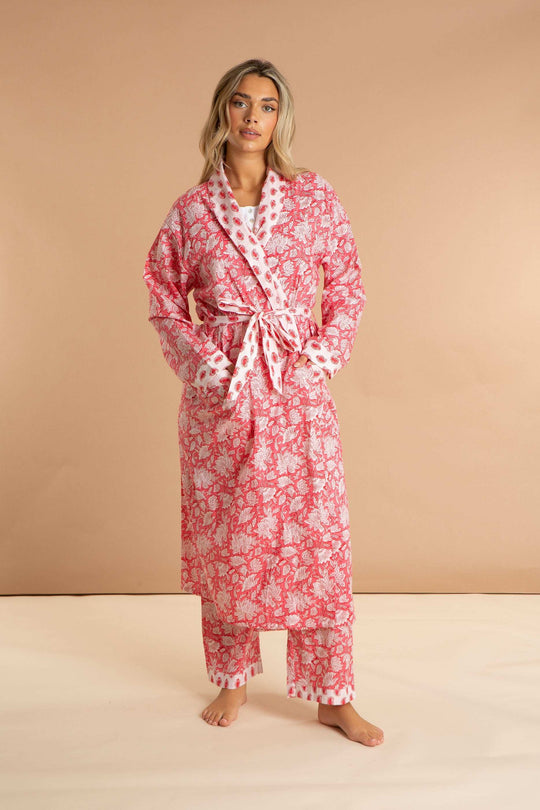 Peony Paisley Women's Cotton Robe