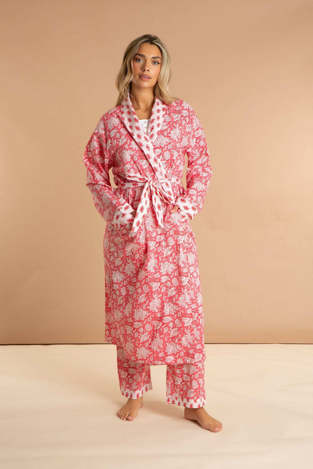 Peony Paisley Women's Cotton Robe