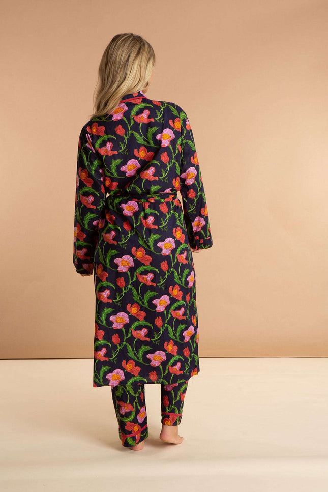 Midnight Sweetpea Women's Cotton Robe