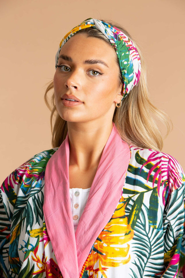 Bora Bora Floral Cotton Hair Scarf