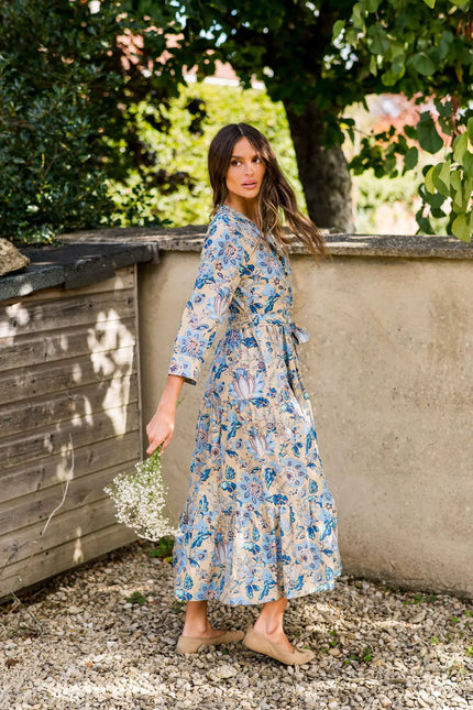 Indigo Lotus Women's Floral Cotton Dress