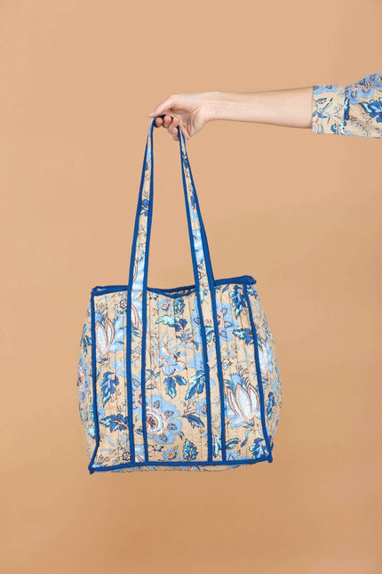 Indigo Lotus Tote Bag