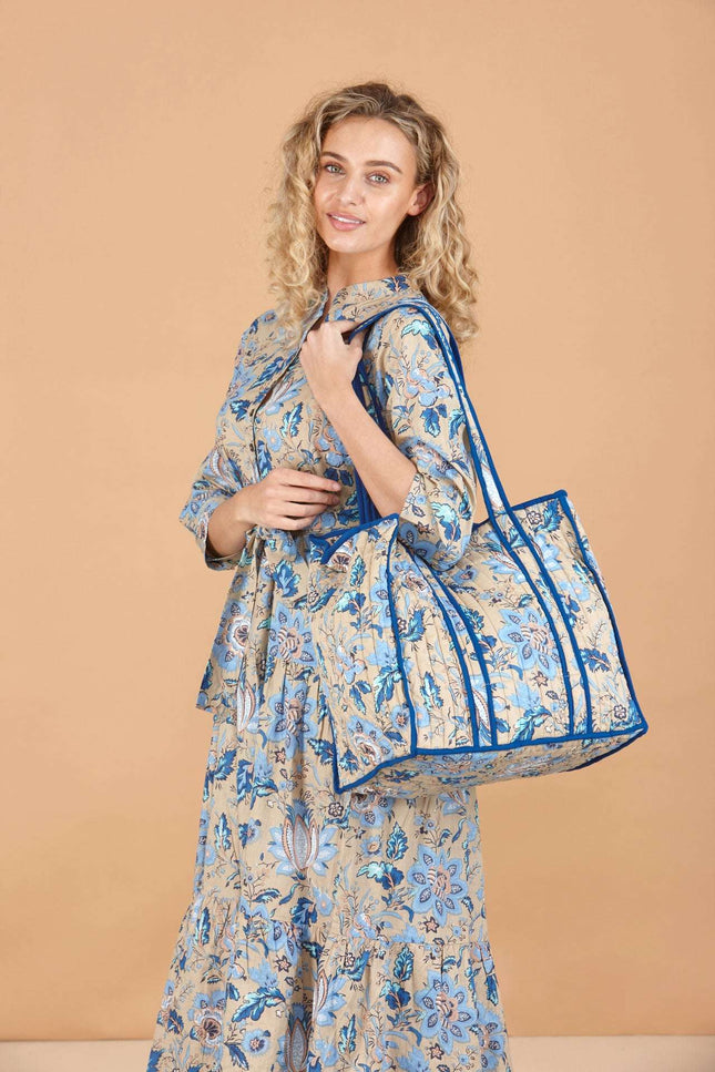 Indigo Lotus Tote Bag