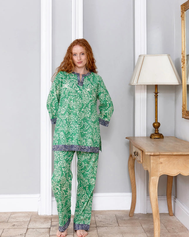 Jaipur Green Women's Cotton Pyjamas