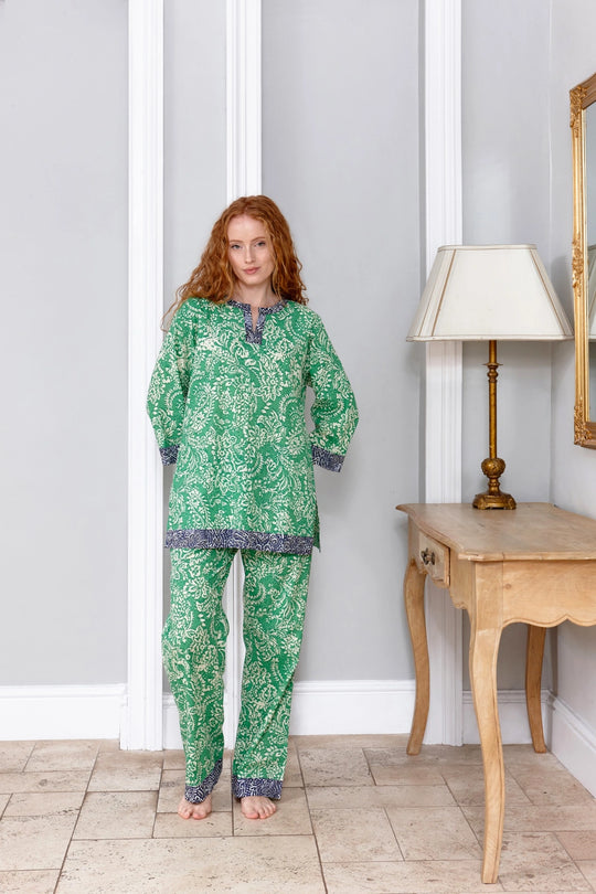 Jaipur Green Women's Cotton Pyjamas
