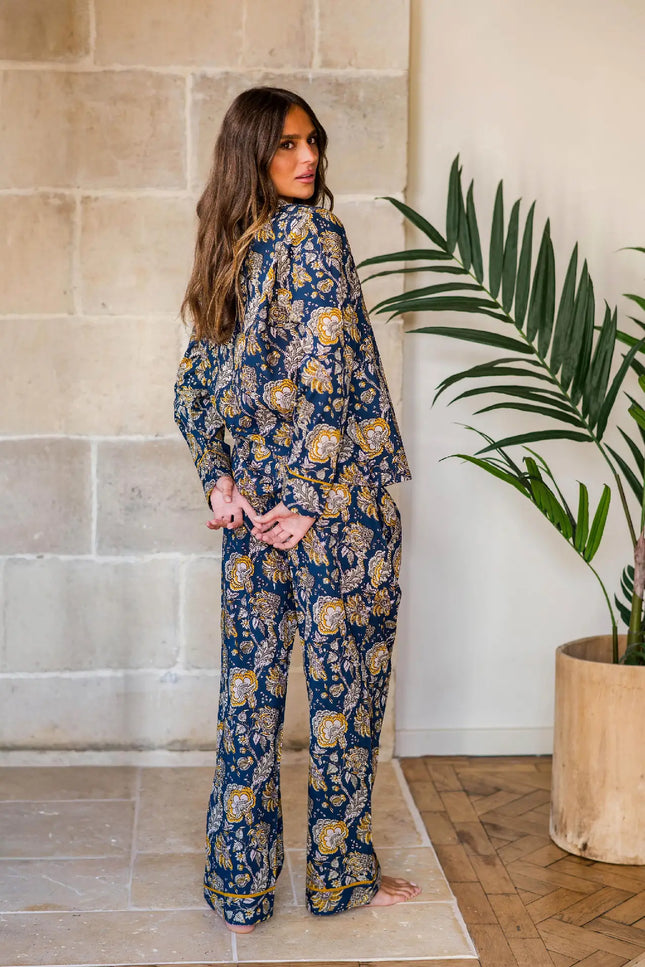 Midnight Marigold Women's Cotton Pyjamas