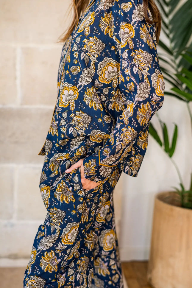 Midnight Marigold Women's Cotton Pyjamas
